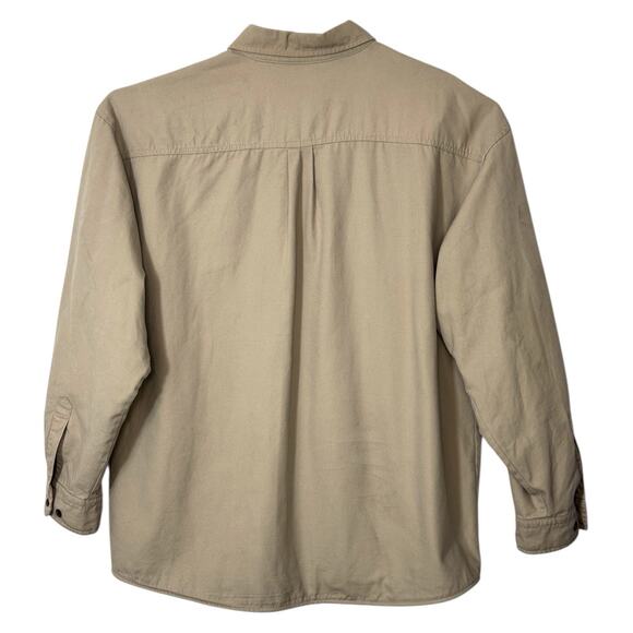 Levis Canvas Chore Jacket Khaki Tan Flannel Lined 2XL Shacket Barn Coat Workwear - Picture 11 of 16